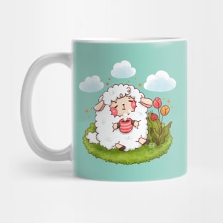 Cute Sheep Enjoys the Day Mug